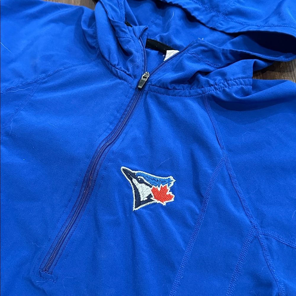 Toronto Blue Jays Campus Crew Thin 1/4 Zip Pullover Jacket - Picture 2 of 4